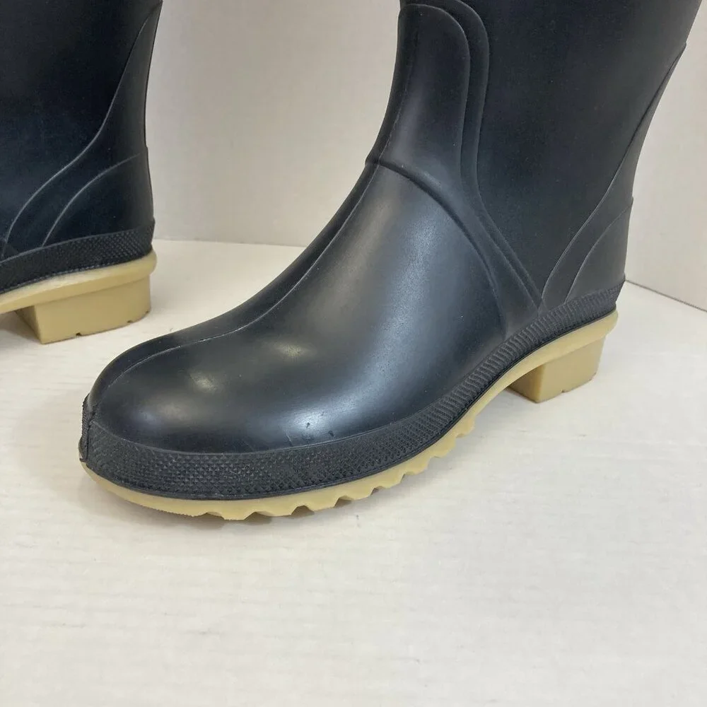 Baffin Technology Rain‎ Boots Men's 8 Waterproof Black Rubber Oil Acid Resistant